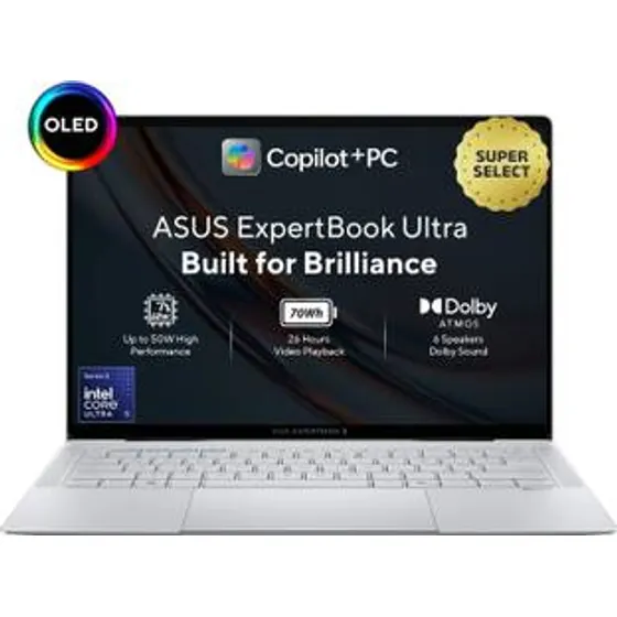 ASUS ExpertBook Ultra Full Metal Nano Ceramic Coating, OLED with Touchscreen Copilot Intel Core Ultra