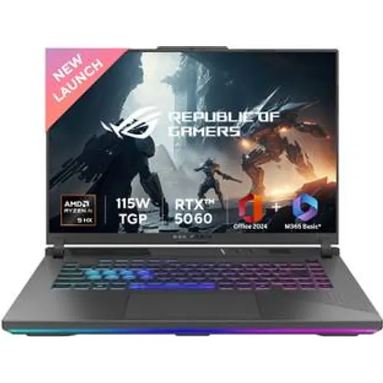 ASUS ROG Strix G16 with Office 2024 + M365 Basic* AMD Ryzen 9 16 Core 8940HX