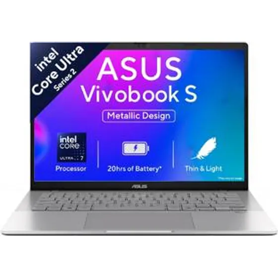 ASUS Vivobook S14 with Backlit Keyboard, Metallic Design*, Intel Core Ultra 7 255H