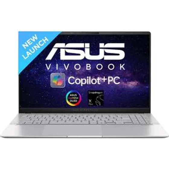 ASUS Vivobook S15 OLED Copilot + PC, AI PC, Full Metal Body, Backlit Keyboard, Snapdragon X Plus