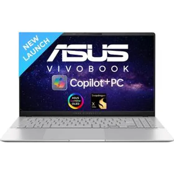 ASUS Vivobook S15 OLED Copilot + PC, AI PC, Full Metal Body, Backlit Keyboard, Snapdragon X Elite