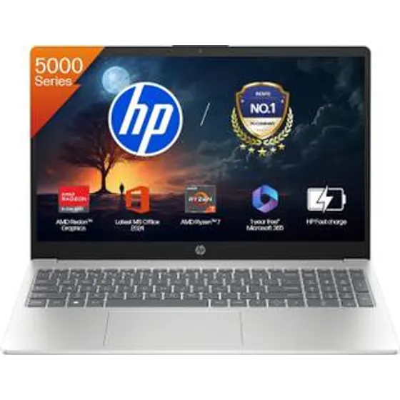 HP 15 with Backlit Keyboard & Office 2024 AMD Ryzen 7 Octa Core 5825U