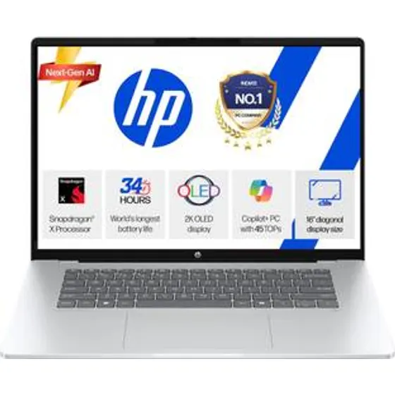 HP Omnibook 5 2K OLED Snapdragon X - 16-fb0001QU Thin and Light Lapto